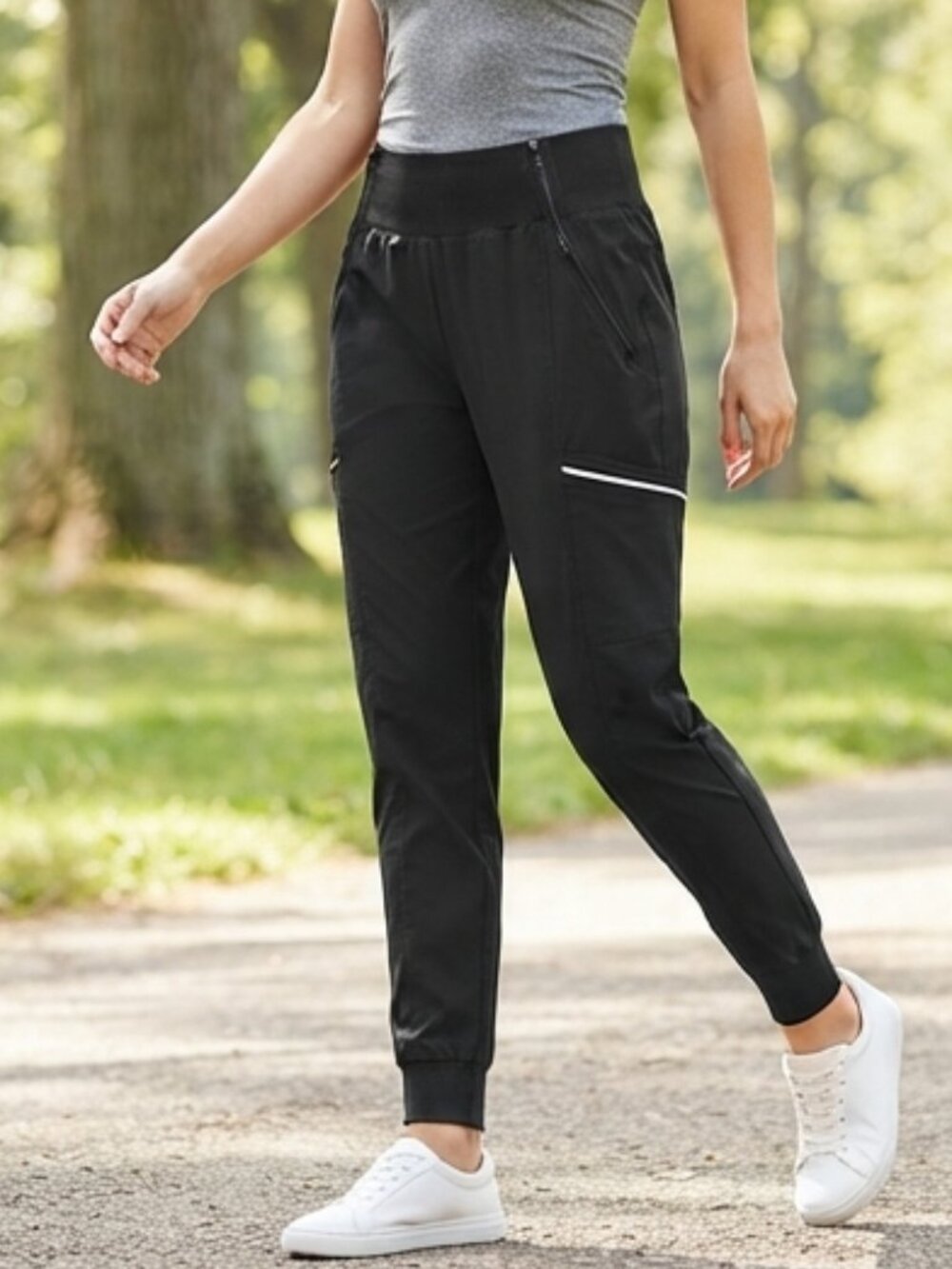 Cherokee Infinity Black Mid Rise Jogger Scrub Pants